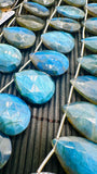 23-26X17-19 mm Labradorite Faceted Pear Briolettes - Natural Blue Flash Labradorite - AAA Quality -Labradorite Briolletes - Length 10''