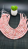 10mm Pink Opal Rondelle Beads AAA quality - Length 40 cm - Peruvian Pink Opal Roundel