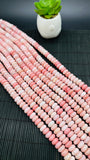 12 mm Pink Opal Rondelle Beads AAA quality - Length 40 cm - Peruvian Pink Opal Roundel