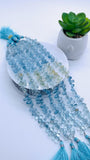 4.5x8-9 mm Aquamarine Drop Briolettes - length 8 inch - Natural Aquamarine drop Beads- AAA Quality