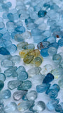 Aquamarine Drop Beads - Aquamarine Briolettes - length 8 inch - Natural Aquamarine drop Beads- AAA Quality