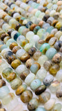 Peruvian Opal Roundel Beads • 10 11 12 mm Size • Length 14 Inch • AAA Quality • Natural Peruvian Opal Rondelle beads