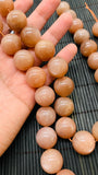 18MM Peach Moonstone Round Beads- Length 40 cm - Good Quality- Peach Moonstone Beads