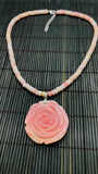 Queen Conch Shell Necklace - AAA Quality • Natural Pink Queen Conch Shell - 925 Silver Clasp