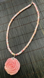 Queen Conch Shell Necklace - AAA Quality • Natural Pink Queen Conch Shell - 925 Silver Clasp