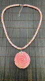 Queen Conch Shell Necklace - AAA Quality • Natural Pink Queen Conch Shell - 925 Silver Clasp