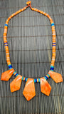 Spiny Oyster Shell Necklace • AAA Quality • Natural Spiny oyster Shell • Shell Necklace • Orange Color