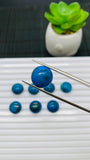 Blue Opalina Round Cabs - 14 mm Size - Code #A1 - Pack of 1 Pc - Natural Opalina Cabochons - Origin Peru- AAAA Quality