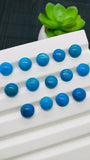 Blue Opalina Round Cabs - 10 mm Size - Code #A13 - Pack of 1 Pc- Natural Opalina Cabochons - Origin Peru- AAA Quality