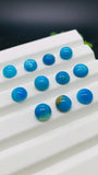 Blue Opalina Round Cabs - 9 mm Size - Code #A17 - Pack of 2 Pc- Natural Opalina Cabochons - Origin Peru- AAA Quality