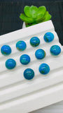 Blue Opalina Round Cabs - 13 mm Size - Code #A25 - Pack of 1 Pc- Natural Opalina Cabochons - Origin Peru- AAA Quality