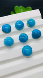 Blue Opalina Round Cabs - 13 mm Size - Code #A26 - Pack of 1 Pc- Natural Opalina Cabochons - Origin Peru- AAA Quality