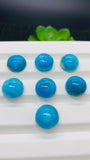 Blue Opalina Round Cabs - 13 mm Size - Code #A26 - Pack of 1 Pc- Natural Opalina Cabochons - Origin Peru- AAA Quality