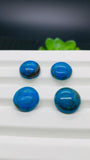 Blue Opalina Round Cabs - 15 mm Size - Code #A27 - Pack of 1 Pc- Natural Opalina Cabochons - Origin Peru- AAAA Quality