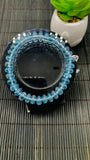 8.50 mm Blue Topaz Bracelet AAA Quality 7.5 Inch length - 100% Natural Blue Topaz Roundel Bracelet- Stretch Cord -