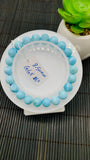 Larimar Bracelet 8.50 mm size Code#E11 • AAAA Quality • Natural Larimar Round Bracelet- Length 7.50 Inch