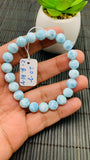 Larimar Bracelet 8.50 mm size Code#E12 • AAAA Quality • Natural Larimar Round Bracelet- Length 7.50 Inch