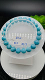 Larimar Bracelet 8 mm size Code#E13 • AAAA Quality • Natural Larimar Round Bracelet- Length 7.50 Inch