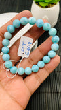 Larimar Bracelet 8.50 mm size Code#E14 • AAA Quality • Natural Larimar Round Bracelet- Length 7.50 Inch