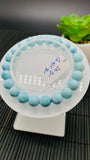 Larimar Bracelet 8.50 mm size Code#E16 • AAA Quality • Natural Larimar Round Bracelet- Length 7.50 Inch