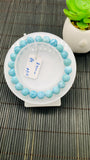 Larimar Bracelet 8.50 mm size Code#E17 • AAA Quality • Natural Larimar Round Bracelet- Length 7.50 Inch