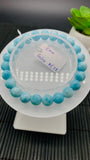 Larimar Bracelet 8 mm size Code#E22 • AAAA Quality • Natural Larimar Round Bracelet- Length 7.50 Inch