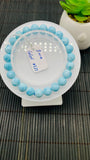 Larimar Bracelet 8 mm size Code#E27 • AAAA Quality • Natural Larimar Round Bracelet- Length 7.50 Inch