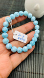 Larimar Bracelet 8.50 mm size Code#E29 • AAAA Quality • Natural Larimar Round Bracelet- Length 7.50 Inch