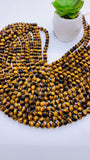 8 mm Tiger Eye Round Beads 40 cm Length AAA quality - Natural Tiger Eye Beads