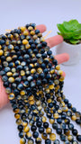 8 mm Blue Tiger Eye Round Beads 40 cm Length AAA quality - Natural Tiger Eye Beads