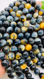10 mm Blue Tiger Eye Round Beads 40 cm Length AAA quality - Natural Tiger Eye Beads