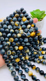 10 mm Blue Tiger Eye Round Beads 40 cm Length AAA quality - Natural Tiger Eye Beads