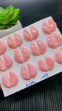Queen Conch Shell Fancy Cabs • 20x10 mm Size • Pack of 2 Pcs • AAA Quality • Flat Back • Queen Conch Cabochons