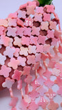 Queen Conch Shell Flower Beads • 18x18 mm Size • Length 40 cm • AAA Quality • Natural Pink Queen Conch Shell Beads