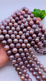 Freshwater Pearl Round beads - 11-13 mm size -100% Natural Color - Pink Color AAAA Quality 40cm Length