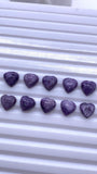 Charoite Heart Shape Cabs 8 mm - Pack of 4 Pcs - AAA Quality - Natural Charoite cabochon - Charoite Cabs