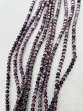 Wampum Quahog 6MM Shell Beads • 40 cm length • AAA Quality • Natural Wampum Shell • Purple Color • Origin East Coast USA.