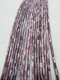 Wampum Quahog Shell Tube Beads • 4x8 mm Size • 40 cm length • AAA Quality • Natural Wampum Shell • Purple Color • Origin East Coast USA