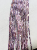 Wampum Quahog Shell Tube Beads • 4x8 mm Size • 40 cm length • AAA Quality • Natural Wampum Shell • Purple Color • Origin East Coast USA