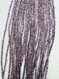 Wampum Quahog 3MM Shell Beads • 40 cm length • AAA Quality • Natural Wampum Shell • Purple Color • Origin East Coast USA.