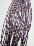 Wampum Quahog 3MM Shell Beads • 40 cm length • AAA Quality • Natural Wampum Shell • Purple Color • Origin East Coast USA.