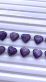 Charoite Heart Shape Cabs 8 mm - Pack of 4 Pcs - AAA Quality - Natural Charoite cabochon - Charoite Cabs