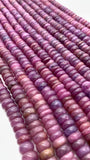 Ruby Roundel beads 7-8 mm Size - AAA Quality Beads - Length 40 cm - Natural Ruby Beads