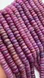 Ruby Roundel beads 7-8 mm Size - AAA Quality Beads - Length 40 cm - Natural Ruby Beads