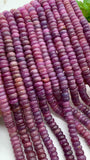 Ruby Roundel beads 7-8 mm Size - AAA Quality Beads - Length 40 cm - Natural Ruby Beads