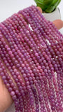 Natural Ruby Round Beads • 4 mm size • AA+ Quality • 40 cm Length • Natural Ruby Beads