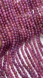 Natural Ruby Round Beads • 4 mm size • AA+ Quality • 40 cm Length • Natural Ruby Beads