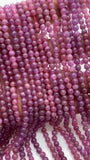 Natural Ruby Round Beads • 4 mm size • AA+ Quality • 40 cm Length • Natural Ruby Beads