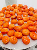 Spiny Oyster Shell Oval Cabs • 10x12 mm Size • Pack of 2 Pcs • AAA Quality • Natural Shell Cabochon • Orange Color