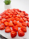 Spiny Oyster Shell Heart Cabs • 12 mm Size • Pack of 2 Piece • AAA Quality • Natural Shell Cabochon • Red Color